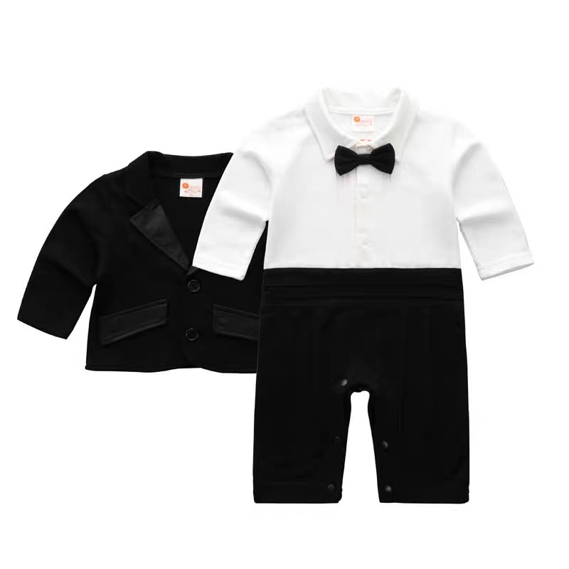 Black-white Formal Suit